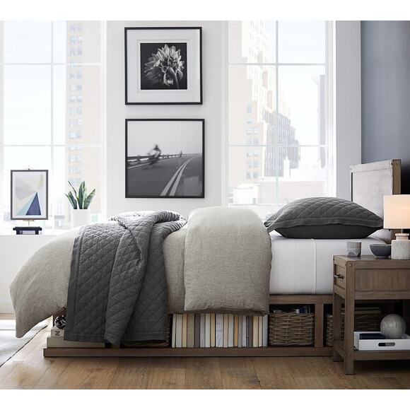 Pottery Barn Belgian Flax Linen duvet cover Flagstone Full/Queen $279 - Picture 4 of 5